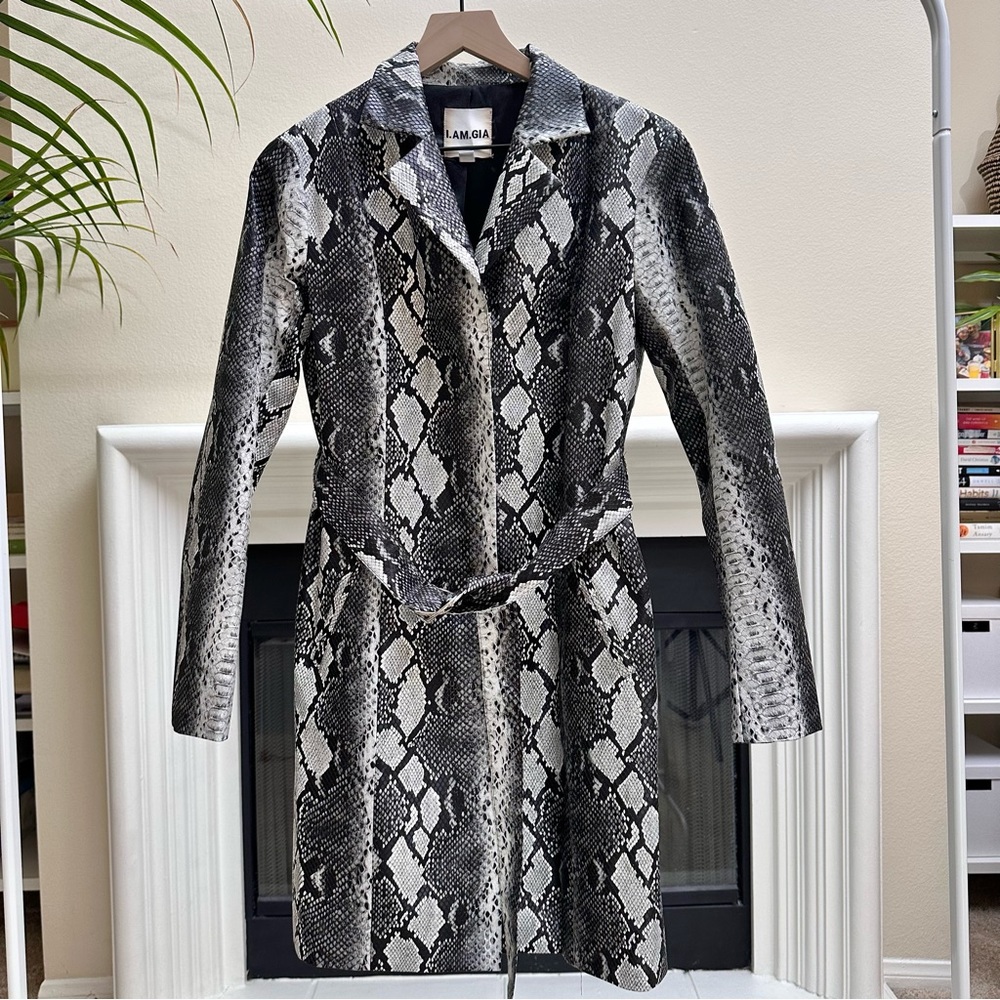 I.AM.GIA snakeskin trench coat